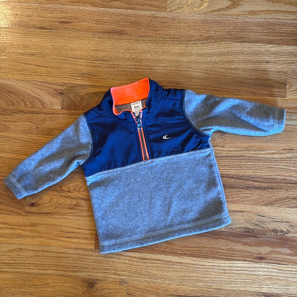 Carter’s Fleece 3/4 zip up Sweatshirt (6 months)